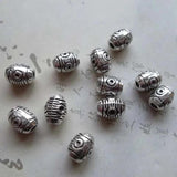 50pcs Tibetan Silver Oval Spacer Beads 6x8mm DIY Jewelry Making Charms
