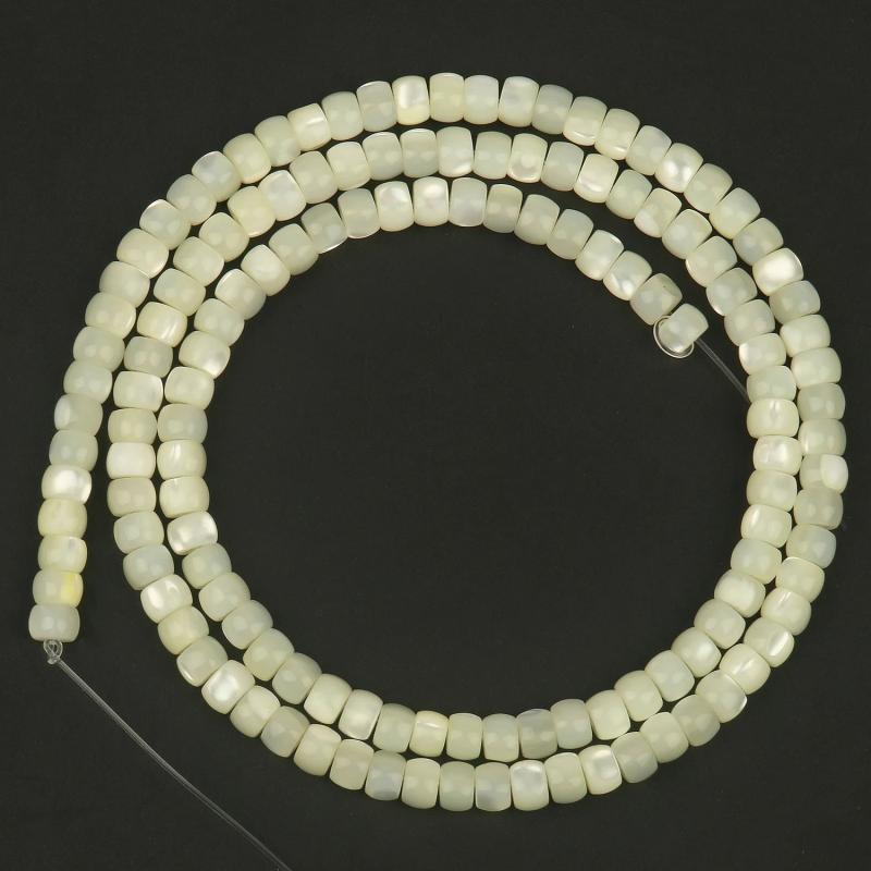 3x4mm Shell Beads Multicolor Round Shape Loose Spacer Beads 15inch
