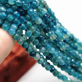 6mm Green Natural Stone Beads Cut&Faceted 60pcs/lot