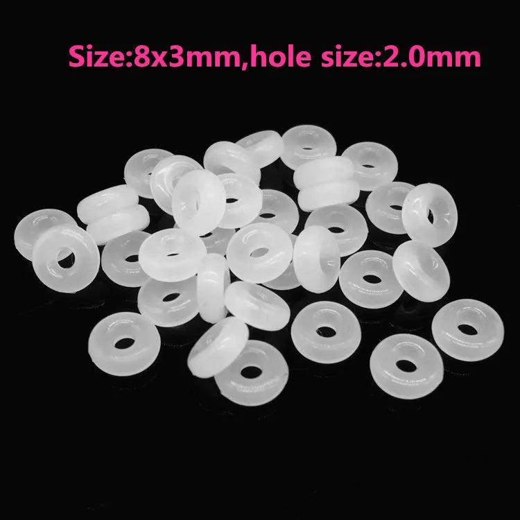 100Pcs Rubber Spacer Stopper Charms Bead European Bracelet DIY Accessories