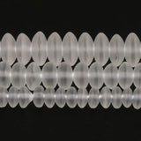 Natural Stone Matte Crystal Quartz Rondelle Spacer Beads 15''