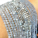 Faceted Light Aquamarine Round Gem Beads 2MM 3MM 4MM
