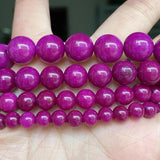 Purple Sugilite Jades Beads Round Loose Spacer Beads 6 8 10 12mm