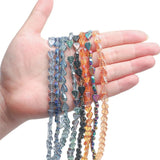 30Pcs Glass Petal Beads 8x10mm Leaf Shape Crafts DIY Crystal Pendant
