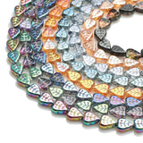 30Pcs Glass Petal Beads 8x10mm Leaf Shape Crafts DIY Crystal Pendant