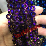 10m Purple Green Hematite Beads for Jewelry Making