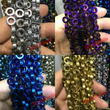 10m Purple Green Hematite Beads for Jewelry Making