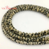 Natural Stone Dalmation Jasper Spacer Beads for DIY Jewelry