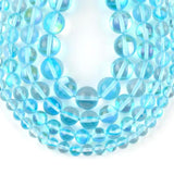 Round Glitter Austrian Crystal Beads Moonstone Loose Beads for Jewelry Making
