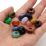 5pcs Natural Stone Agate Yellow Jade Turquoise Beads DIY Bracelet Necklace