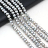 Grey Freshwater Pearl Beads for Jewelry Making DIY