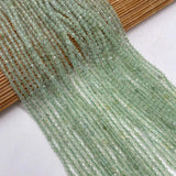 Faceted Round Prehnite Stone Loose Beads 3mm