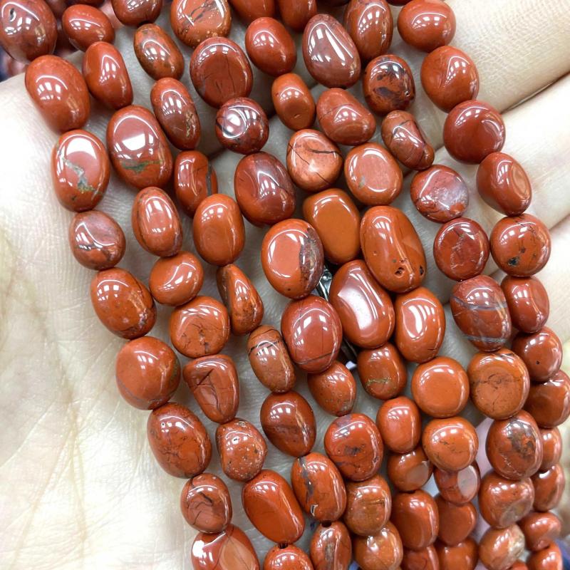 Natural Irregular Red Stone Jaspers Loose Spacer Beads for Jewelry Making