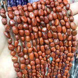 Natural Irregular Red Stone Jaspers Loose Spacer Beads for Jewelry Making