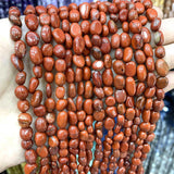 Natural Irregular Red Stone Jaspers Loose Spacer Beads for Jewelry Making