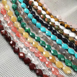 Natural Stone Faceted Agates Turquoises Loose Beads for DIY Jewelry