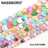 Colorful Heart Shell Beads Loose Sea Stone DIY Jewelry Making