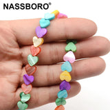 Colorful Heart Shell Beads Loose Sea Stone DIY Jewelry Making