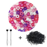 600pcs 6*9mm Bucket Bead African Wig Dreadlocks Kid Hair Ring DIY Beading