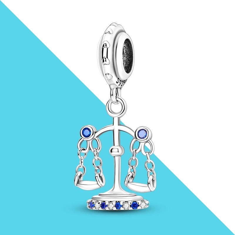 Silver Weighing Scales Dangle Charms for Bracelet DIY Jewelry Making