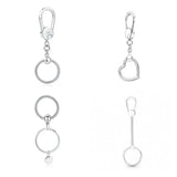 Silver Keychain for European Charms Bracelet DIY Jewelry