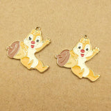 10pcs Enamel Squirrel Charm Jewelry Making Earring Pendant