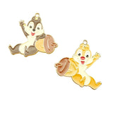 10pcs Enamel Squirrel Charm Jewelry Making Earring Pendant