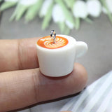 10Pcs Christmas Resin Coffee Cup Charms for Jewelry Making