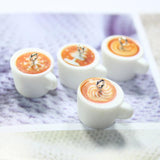 10Pcs Christmas Resin Coffee Cup Charms for Jewelry Making