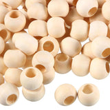 200 Natural Wood Beads 20mm Large Hole Wooden Spacer Grain Classic