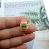 10pcs Drink Coffee Resin Charms for Jewelry Making