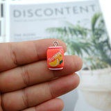 10pcs Drink Coffee Resin Charms for Jewelry Making