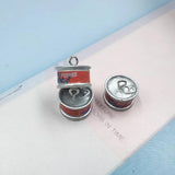 10pcs 3D Cat Food Can Resin Charms DIY Earring Keychain Jewelry Making C783