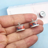 10pcs 3D Cat Food Can Resin Charms DIY Earring Keychain Jewelry Making C783