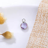 10pcs Glass Crystal Birthstone Charms Pendant for DIY Jewelry Making