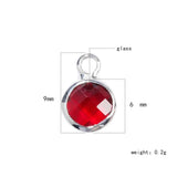 10pcs Glass Crystal Birthstone Charms Pendant for DIY Jewelry Making