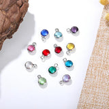 10pcs Glass Crystal Birthstone Charms Pendant for DIY Jewelry Making