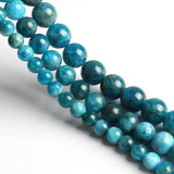 Natural Apatite Stone Beads Round Loose Beads for Diy Bracelet 15'' Strand