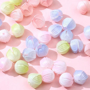 10pcs 12X12mm Pink Purple Tulip Petals Bead DIY Jewelry Making Resin Earring