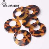 Acetic Acid Resin Charms Pendant 34MM 6pcs/lot DIY Jewelry Earrings Making
