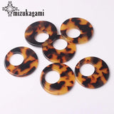 Acetic Acid Resin Charms Pendant 34MM 6pcs/lot DIY Jewelry Earrings Making