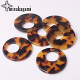 Acetic Acid Resin Charms Pendant 34MM 6pcs/lot DIY Jewelry Earrings Making