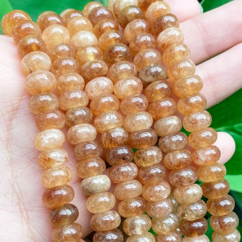 5x8mm Citrine Stone Abacus Beads for DIY Jewelry Making