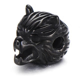 4pcs Stainless Steel Wolf Beads Charms for Men Bracelet DIY Jewelry Making
