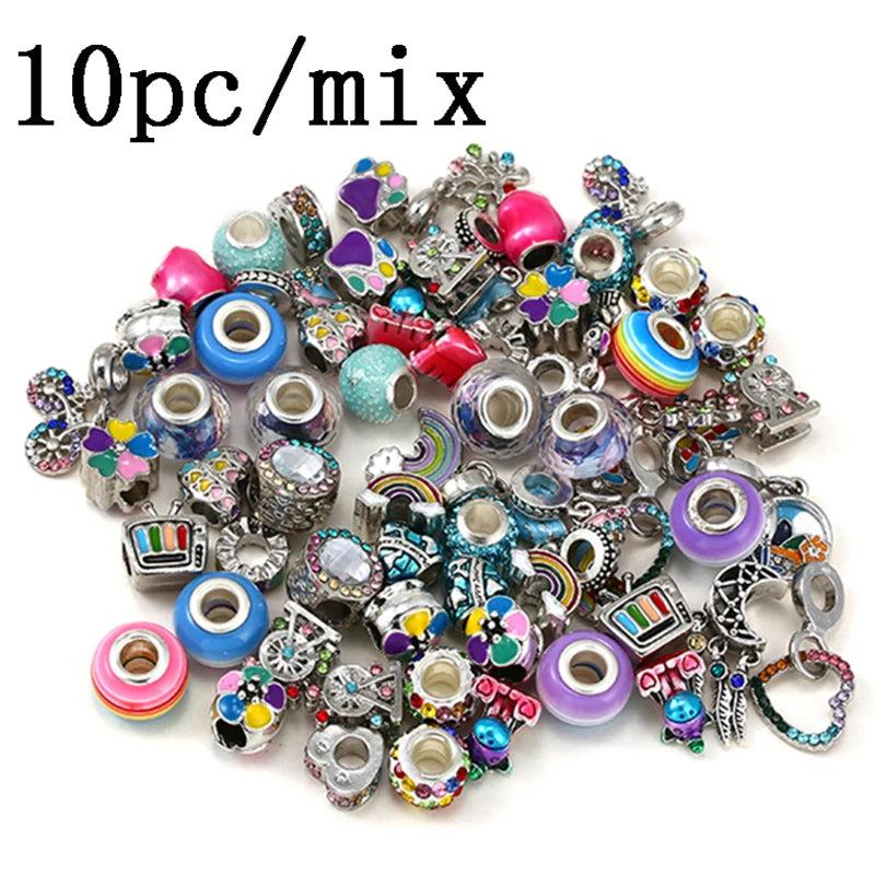 Mixed Rainbow Charm Beads for Bracelet Jewelry - 50-150Pc Special Offer