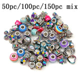 Mixed Rainbow Charm Beads for Bracelet Jewelry - 50-150Pc Special Offer