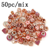 Mixed Rainbow Charm Beads for Bracelet Jewelry - 50-150Pc Special Offer