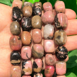 8x12mm Rhodonite Stone Beads Natural Loose Spacer Bead for DIY Bracelet