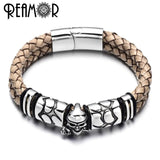 12*6mm 316L Stainless Steel Flat Beads for Leather Bracelets