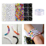 28 Round Alphabet Beads Letter Charms for Jewelry Making